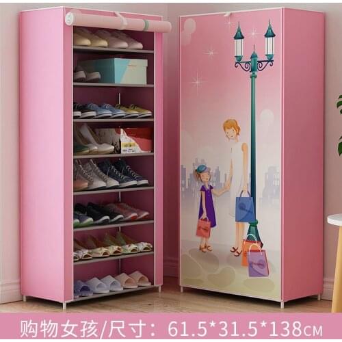 New Dustproof Shoes Rack waterproof Fabric Shoes Organizer Home Bedroom Large Size Non-Woven Shoes Rack Shoe Storage