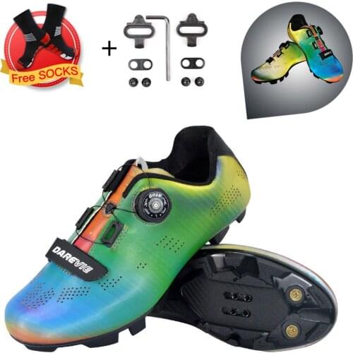 DAREVIE MTB Cycling Shoes Chameleon MTB Cycling Snearkes Light Pro Mountain Bike Shoes SPD Reflective Professionl Bicycle Shoes