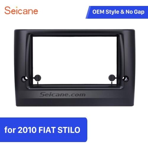 Seicane Stunning Double Din Car Radio Fascia for 2010 FIAT STILO DVD Frame In Dash Mount Kit Surround Panel