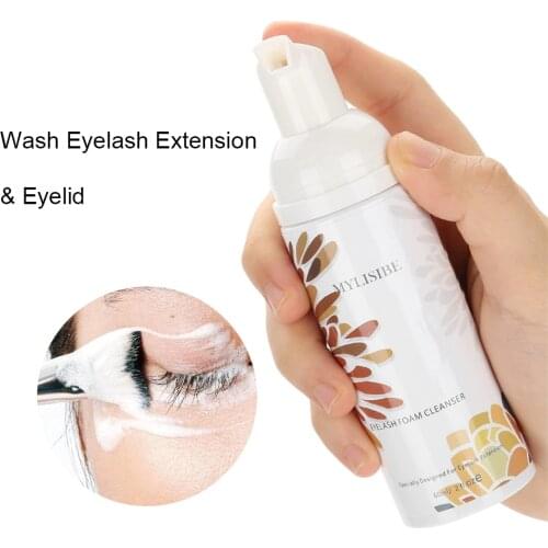 High Quality 60ml Eyelash Shampoo Gentle Cleansing Eyelashes/Grafting Extension Eyelashes Mousse Foam Pro Eyelash Cleaner