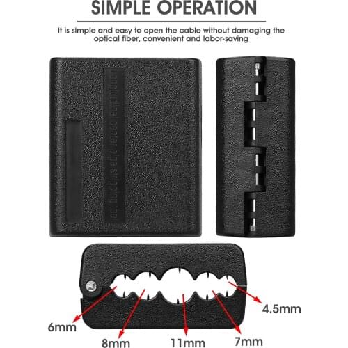 Loose tube slitter 4.5mm-11mm Ribbon Cable Stripper Longitudinal Center Pipe Stripping tool Cable bundle tube cutter