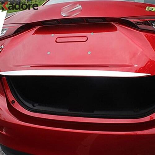 For Mazda 3 M3 2013 2014 2015 2016 Stainless Steel Rear Trunk Lid Cover Trim Car Accessories Tailgate Boot Protection Strip