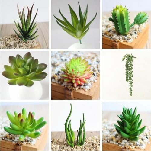 39Styles Green Artificial Succulents Plants Home Garden Wedding Birthday Party Christmas Halloween Decoration Fake Plants Bonsai