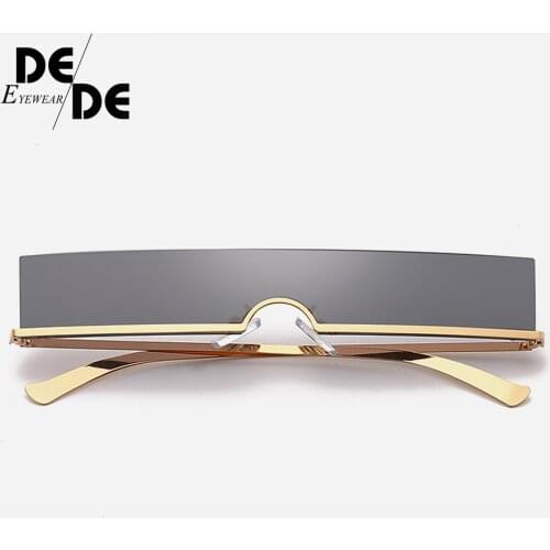 DesolDelos One-piece sunglasses women rimless red blue rectangular sun glasses for men vintage retro uv400 metal gafas de sol