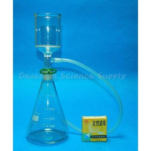 1000ml,24/29,Suction Filtration Kit,70mm Buchner Funnel,1 Litre Erlenmeyer Flask,Filter Paper