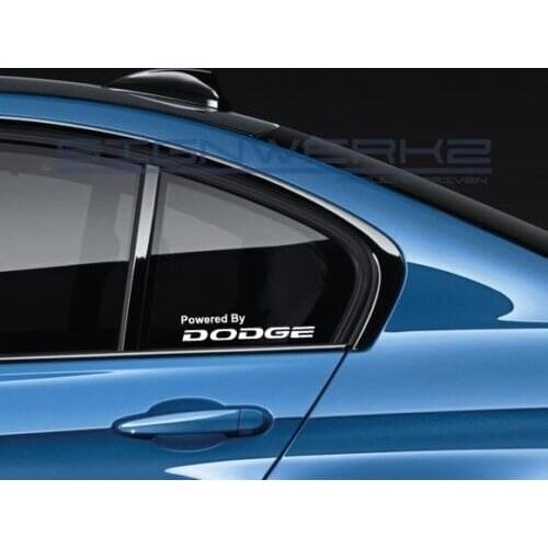 2Pcs/Pair Powe By Dodge Decal Sticker logo emblem RAM SRT HEMI MOPAR Pair 17.5cm