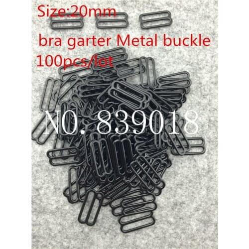 20mm black color hot sale100pcs/lot 8design Bra Buckles Clip Strap Holders Metal Adjustable buckle clip