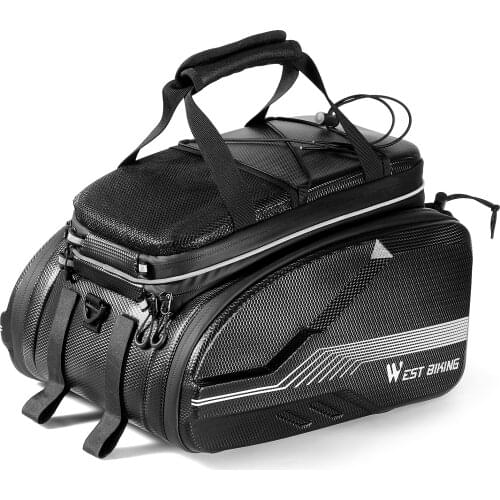 25-45L WEST BIKING Bike Trunk Bag MTB Road Bicycle Bag Travel Luggage Carriers Saddle Seats Panniers Bag Cycling Rear Rack Bag