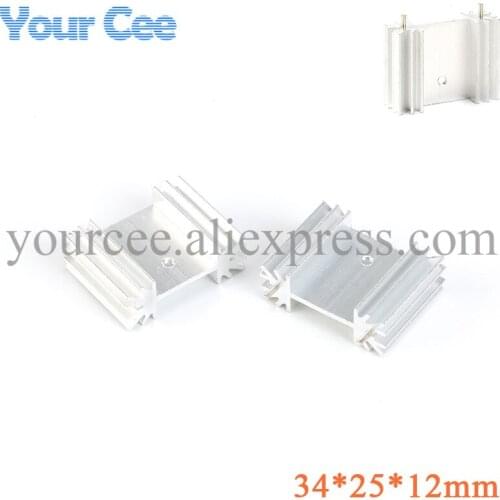 5 pcs Heatsink Radiator Cooling Fin Heat Sink Aluminum Cooler for IC Chip LED with pin 34*25*12mm 34X25X12mm