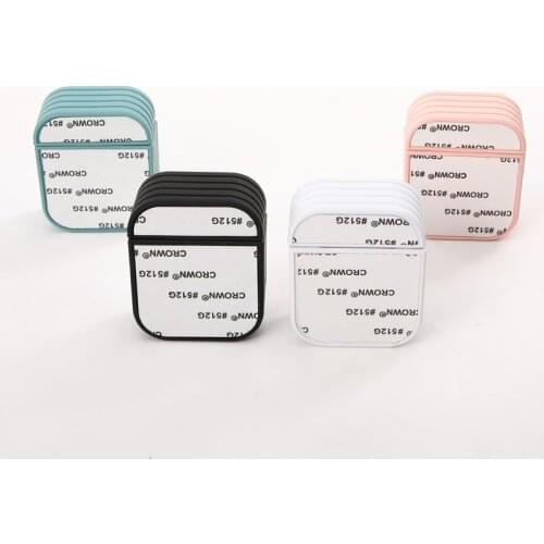 5pcs Sublimation Blanks plastic Case cover With Aluminum Plate Insert For Airpods 1 2 Pro earphone case shell heat transfer