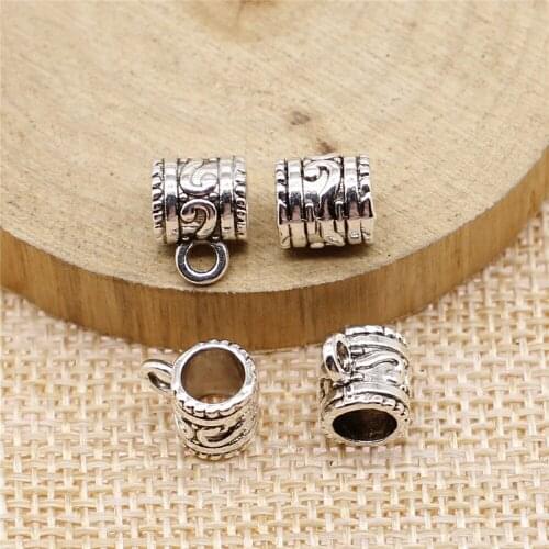 65pcs 10x8x7mm antique silver Engraved Tee Hanging Head Connector charms diy retro jewelry fit Earring keychain pendant