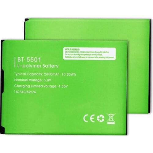 ISUNOO 5pcs/lot Li-ion Mobile Phone battery BT-5501 for Leagoo M9 BT 5501 BT5501 2850mah mobile internal Replacement Battery