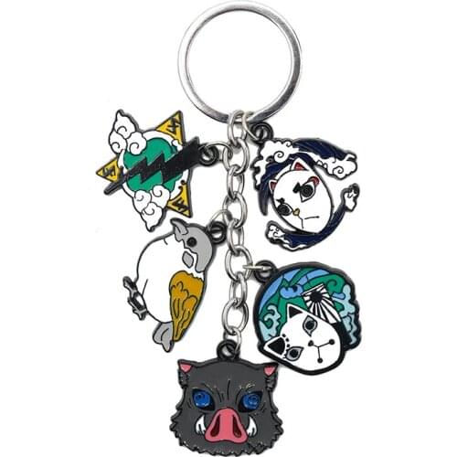 Demon Slayer Keychain брелок для ключей Cool Anime Accessories Original Keychains Sublimation Blanks Keyring Car Keychain