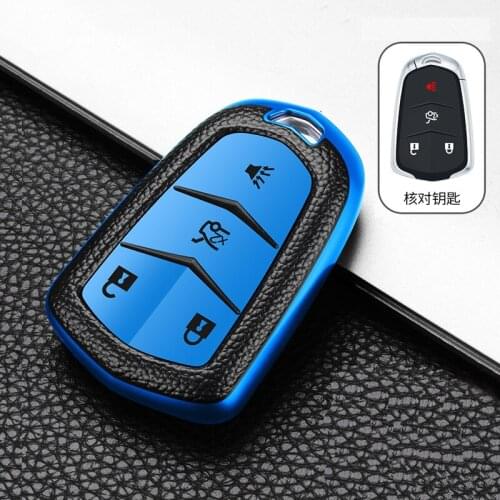 4/5 Button Car Key Case Cover for Cadillac CT6 ATS CTS XTS SRX XT5 XT4 2015-2019 Remote Full Cover Keychain Shell Case FOB