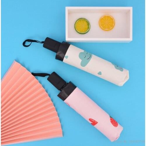 CHINA WANGYIRUO Mens and womens folding small fresh umbrellas must-have portable UV protection umbrellas for business travel