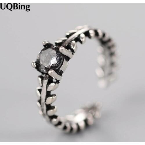 925 Sterling Silver Retro Open Ring Jewelry Christmas Gift Women Jewelry Finger Rings