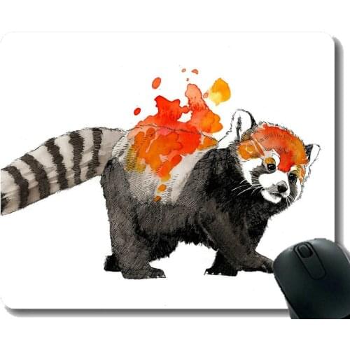 Mouse Pad with Stitched Edge,twin Little panda watercolor ,Mouse Mat,Non-Slip Rubber Base Mousepad for Laptop,Computer