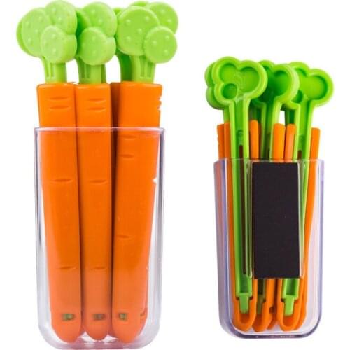 5Pcs Creative Carrot Sealing Bag Clip Snack Food Bag Sealing Clips Home Kitchen Storage Supplies Bag Clip