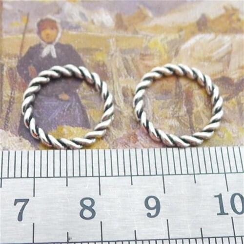 BULK 30pcs Lot Alloy Metal Cut Out Round Circle Ring Charms DIY Jewelry Making 15*15mm 0.8g