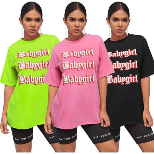 Summer Women T Shirts Letter Bad Girl Fashion Women T Shrts Tees Funny T Shirts