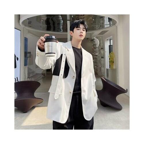 On the seventh day of the seventh spring black-and-white color loose personality casual small suit fashion mens Korean version