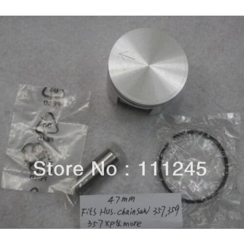 PISTON KIT 47MM FOR HUSQVARNA CHAINSAW 357 357XP 359 CYLINDER ASSY CHAIN SAW RINGS PIN CLIP REPL HUS. P/N 537219602