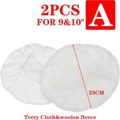 2Pcs Buffer Grinding Polishing Pad Microfiber Bonnet Polishing Pad For 9 & 10inch Car Paint Care Waxing Polishing Wheel