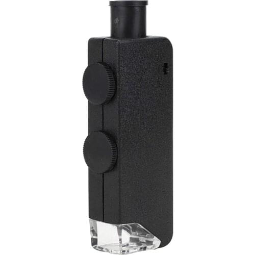 Microscopes Portable Handheld Magnifier with LED Light 60-100X Zoom Pocket Microscope for Outdoor Indoor Observing