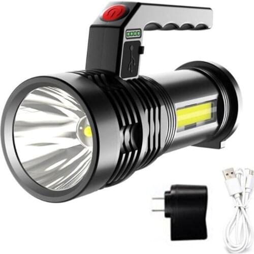 High power Led flash light portable hand flashlight handheld USB recharge battery torches lamp floodlight searchlight Hunting s1