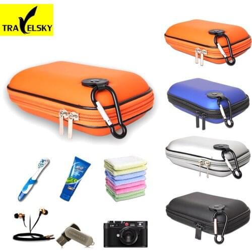 Portable press resistant waterproof Travel Storage Bag use for Digital Products or cosmetics box For Earphone U Disk USB