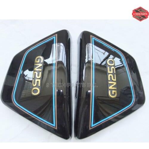 Right & Left Frame Side Covers Panels for GN 250 GN250 Black Color