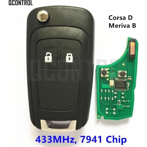 QCONTROL G4-AM433TX Vehicle Remote Key suit for Opel/Vauxhall Corsa D 2007+, Meriva B 2010+ with PCF7941 Chip