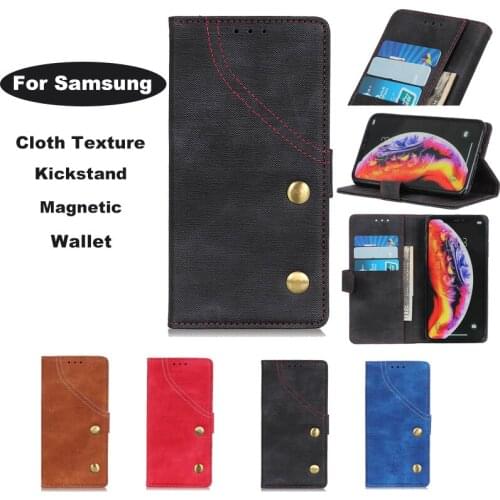 Luxury Retro Flip Denim Leather Case For Samsung Galaxy S10 E S10 PLUS J4 J2 CORE A9 A7 2018 J4 J6 Plus Prmeium Wallet Card Case