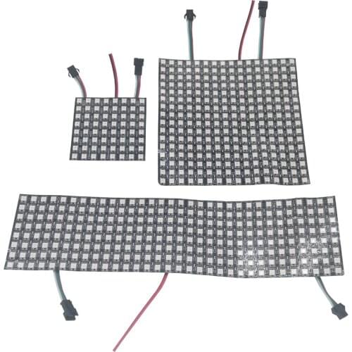 WS2812B LED Digital Flexible Individually Addressable Panel Light WS2812 8x8 16x16 8*32 Module Matrix Screen DC5V