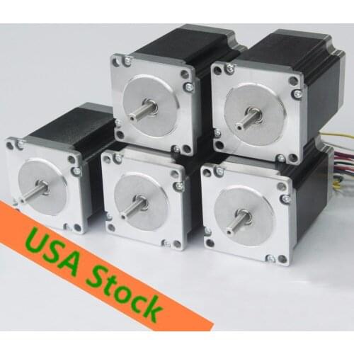 [USA3-5days fast ship] Wantai 5PCS Nema23 Stepper Motor 425oz-in 115mm 3A CE ROHS ISO Engraver Laser Machine CNC DIY