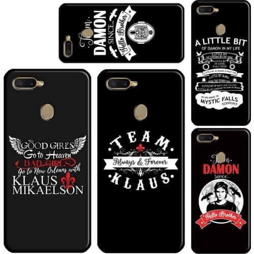 The Vampire Diaries TEAM DAMON Phone Case For OPPO A91 A15 A5 A9 A53 A31 2020 A5S A3S A1K A52 A72 F5 F7 Reno 2 Z 4 Pro