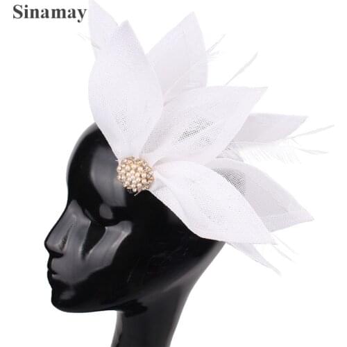 Gorgeous Women Ladies Party Headwear With Fancy Feathers Hair Pin Fascinators Hair Accessories Formal Dress Bridal Wedding Hats