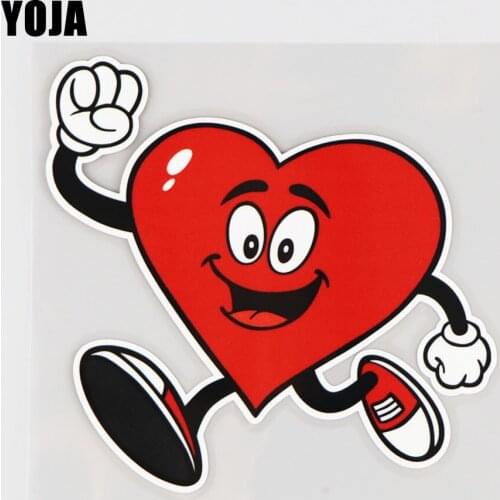 YOJA 12.6X12.3CM Creative Personality Love Race Sports Car Sticker Vinyl Decal Decoration 19A-0266