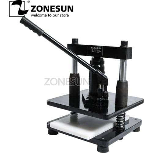 ZONESUN leather Hydraulic manual die cutting machine photo paper PVC/EVA sheet mold cutter cutting die for DIY papercraft