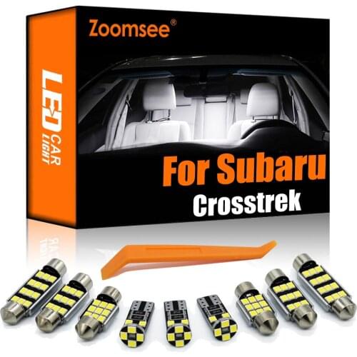 Zoomsee 8Pcs Interior LED For Subaru Crosstrek 2016-2020+ Canbus Vehicle Bulb Indoor Dome Map Reading Trunk Light Auto Lamp Kit