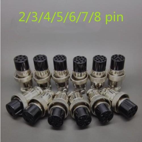 1set GX20 2/3/4/5/6/7/8 Pin Male + Female 20mm L94-100Y Circular Wire Panel Aviation Connector Socket Plug