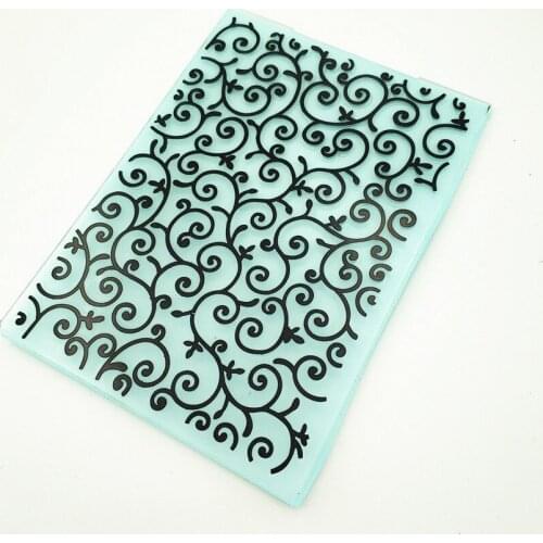 10.5x14.5cm vines Embossing folders Plastic bump Scrapbooking DIY Template Fondant indentation Cake Photo Album Card Make
