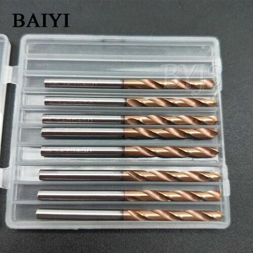 10pcs Carbide Alloy Drill Twist Coated Drill Bits 3mm Super Hard Stainless Twist Bit Straight Handle Solid Monolithic Drill
