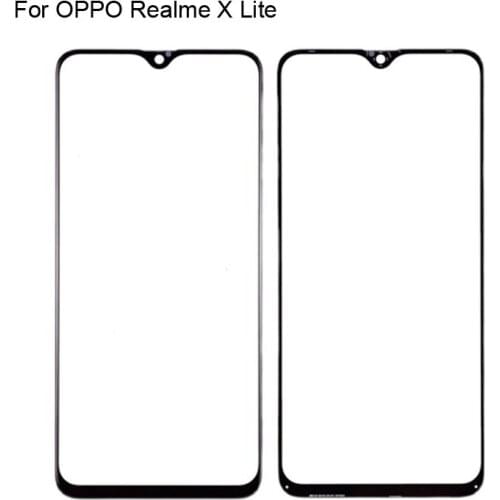 2PCS For OPPO Realme X Lite Front LCD Glass Lens touchscreen For RealmeX Lite Touch screen Panel Outer Screen Glass without flex