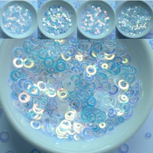 25g(2000pcs) 4-5mm Brilliant Transparent Colors Flat Round/Square/Heart/Star Loose Sequins Paillettes Sewing Wedding Crafts