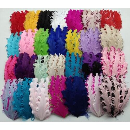 Hot Selling Beautiful 30 Color Wholesale 60pcs Feather Hair Flower Decoration Choices For Decorative Accessories