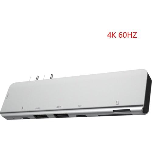 7 in 1 TYPE-C USB 3.0 Hub 4K HD Adapter Laptop PD USB-C Hub Dock SD TF Micro Card Reader Adapter Slot