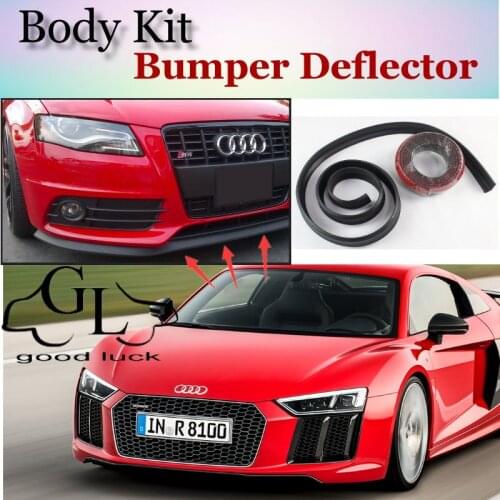 Bumper Lip Lips For Audi R8 2007~2015 / Car Lip Shop Spoiler For Car Tuning / Scratch Proof Adhesive Body Kit + Strip