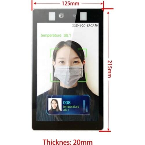 AI Thermal Camera Face Recognition Body Temperature Detect Monitoring Camera Voice Alarm Facial Access Control Time Attendance