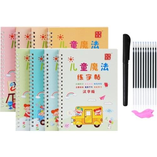 4 Books Learning Numbers In English Painting Practice Art Book Baby Copybook For Calligraphy Writing Kids English Lettering Toy